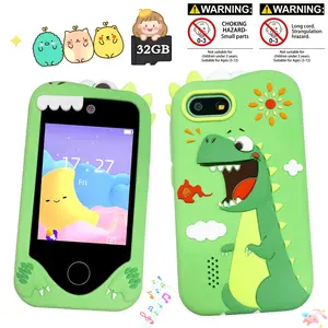 Kids Smart Phone Toy for 3-10 Years Old, 2.8" Touch Screen Learning Toy with Dual Camera, 32GB SD Card, Educational Games, Learning Tool, Multi-Language, Time Management, Silicone Shockproof Case, Long Battery Life, Xmas Birthday Gift for Kids