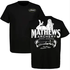 Mathews Archery Pin-Up Girl TShirt, Sexy Bowhunting Tee For Proud American Hunters, Sparta Wisconsin Vintage Style, Retro Style Bowhunter Shirt, Hunting Club Tee