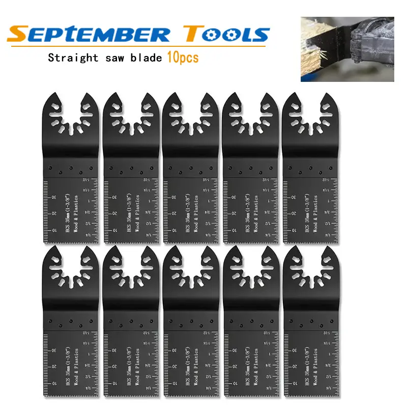 10pcs 34mm Tooth Width High Carbon Steel Swing-Type Multi-Tool Saw Blades, High Quality Steel Heavy-Duty Hardware Blades for Craftsmen, 93mm Ridgid TCH Wood/Metal/Plastic Cutting Hand Tools