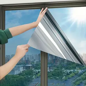 One Way Privacy Window Film, Heat Insulation Sun Blocking Glass Sticker, Sun Shade Film, Anti-Peep UV Protection, Ideal for Office Balcony Home