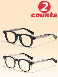 Caterside Retro Tr90 Light Blocking Glasses, Stylish Optical Frame for Men and Women, Fashionable for Travel, Parties, and More