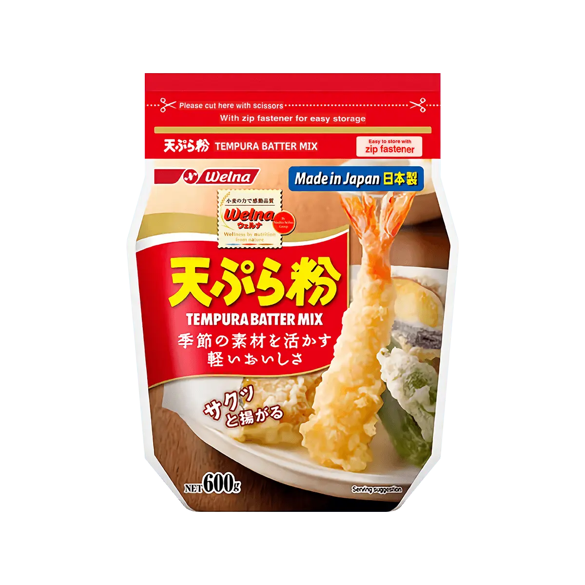 NISSIN Tempura Flour Mix 600g - Crispy Batter for Frying Japanese Fried Foods, Easy to Use
