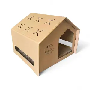 Cat Paper House - Lightweight & Portable Pet Accessory for Indoor Cats - Cozy Resting Spot - Fun & Practical Shelter