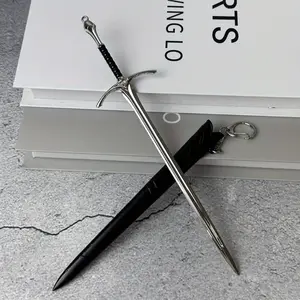 8.2inch 21cm Small Metal Handheld Katana Figure Model Anime Damascus Sword Mini Steel Ninja Knife Blade Real Sized Japanese Katana Original Samurai Sabre Figurine Model Gift