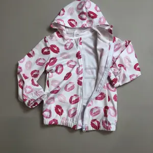 CFS Kids Girl Valentines Day Clothes Pink Heart Jacket Zipper Coat Winter Clothes GT1420