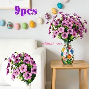Realistic Violet Bouquet, Artificial Flowers for Wedding Decor, DIY Bride Handheld Flower, Home Decoration