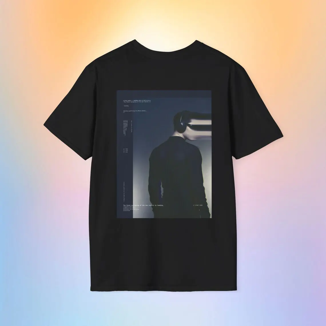 Women's Cyberpunk Graphic Crewneck T-Shirt, Casual Futuristic Techwear, Minimalist Edgy Urban Top Breathable Cotton