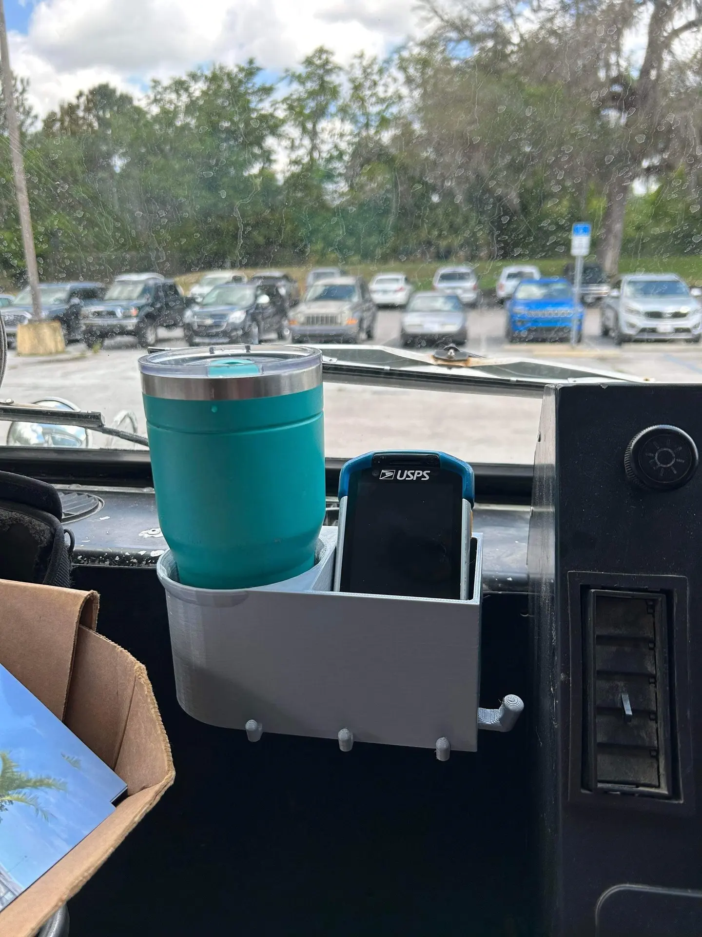 Usps Scanner Rack LLV, FFV, and Metris USPS cup holder and scanner holder - TikTok Shop