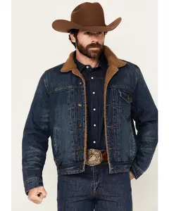 Blue Ranchwear Men's Men'S Clay Sherpa Lined Denim Jacket - Brfa24o11-Ind