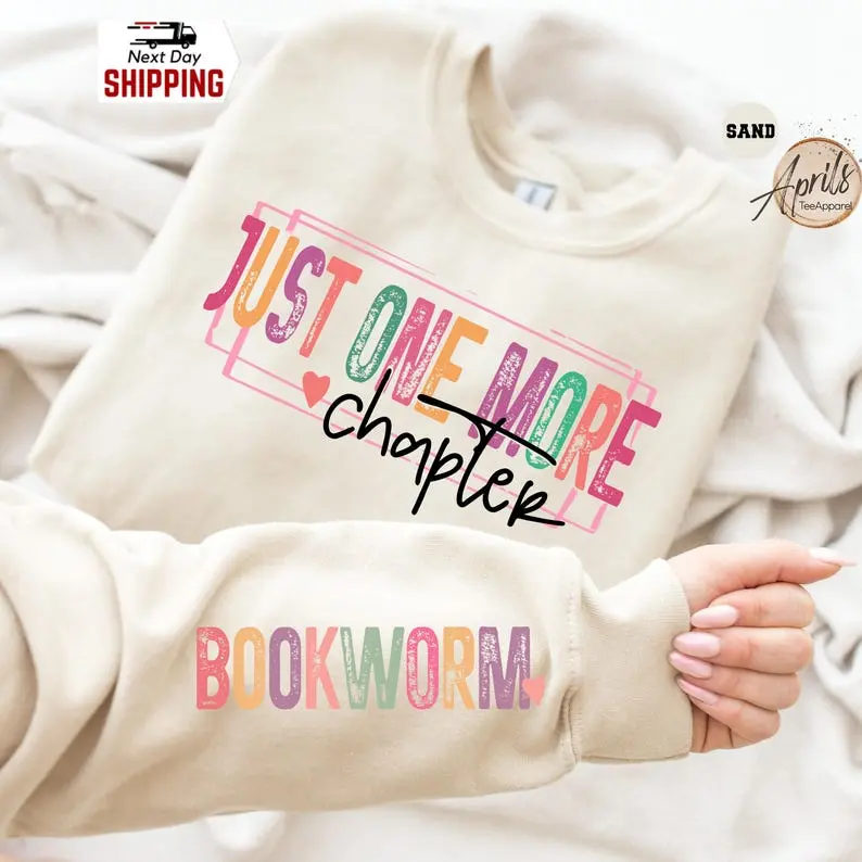 Just One More Chapter Hoodie: Cozy Book Lover Sweatshirt