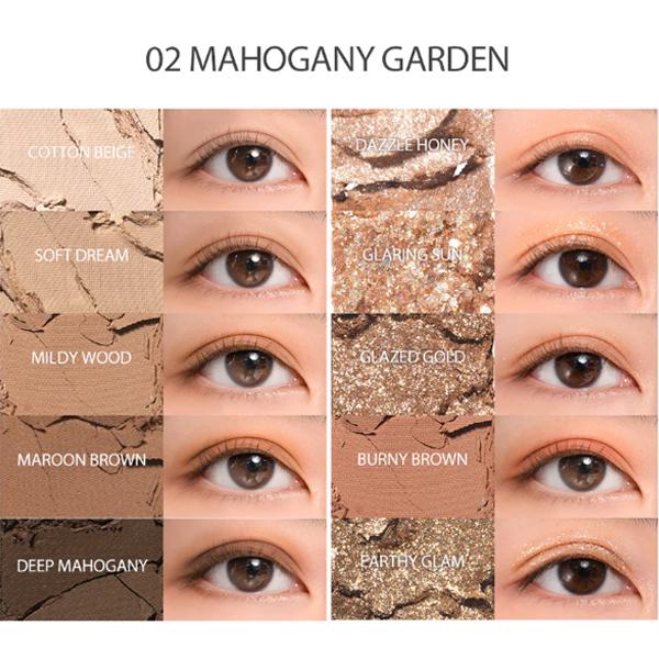 Rom&nd Secret Garden Eyeshadow Palette - 9 Colors for Accents & Layering, Matted Formula, Long-Lasting, Beige Shades, Perfect for Daily Wear