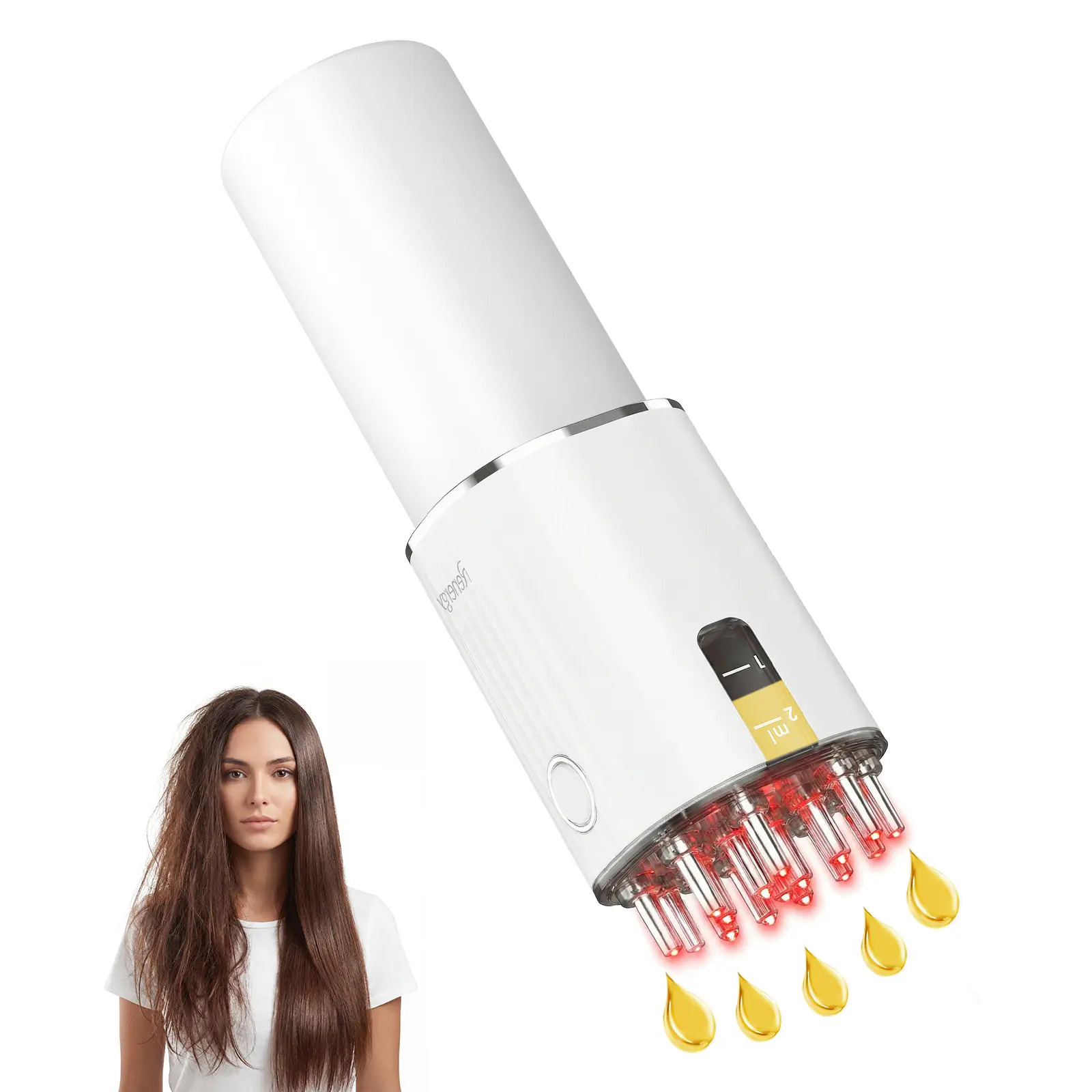 Renergy Electric Hair Oil Applicator for Scalp, Red Light Therapy Scalp Applicator Comb with Vibration & Microcurrent, Minoxidil Applicator Tool, Hair Serum Dispenser, Electric Scalp Massager for Hair Growth Summervibes tiktokshopbacktoschool
