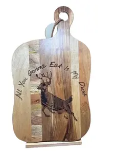13x22x0.50 Original Designed Acacia Wood Laser Engraved Cutting Board "All You Eating Is My Dust"