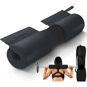 Barbell Squat Pad Nylon Padding AntiSlip- Thick Foam Barbell Pad for Squats Cushion, Lunges&Bar Padding for Hip Thrusts - Standard Weight Bar Pad - Provides Cushion to Neck Shoulders Training