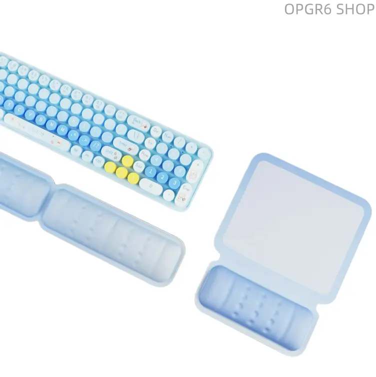 Fresh Style Wrist Rest Pad For Desk, Ergonomic Keyboard & Mouse Wrist Support Cushion, Comfort Soft Memory Foam Hand Rest For Office Gaming, Cute Small Desk Accessory Business Gift