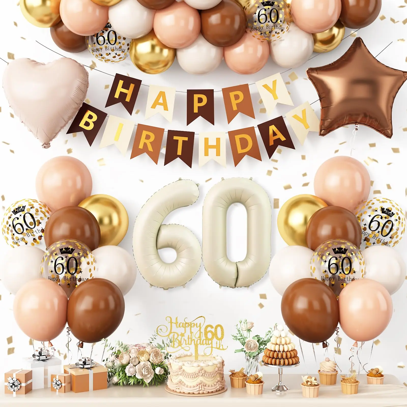 60th Sand White Brown