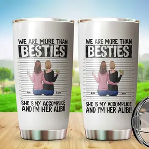 We Are More Than Besties Tumbler, Best Friend Tumbler, Custom Besties, Custom Name Tumbler