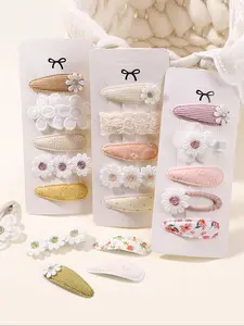 Cute Flower Design Hair Clips, Mini Hair Accessories for Girls, Fashion Hair Accessories for Party, Daily Clothing Decor, Super Cute Clips