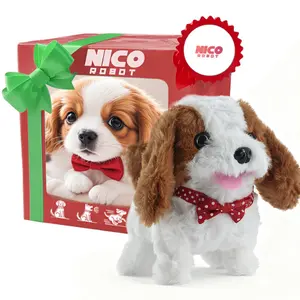 2026 Realistic Robot Dog Toy – Smart Walking Puppy with Barking Sounds & Wagging Tail, Interactive AI Pet for Kids & Adults, Perfect Birthday & Holiday Gift(Batteries not included)