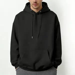Men's Black Solid Color Hoodie - Casual Loose Fit for Comfort | Christmas Workplace / Party Essential, Everyday Wear, Weekend Travel, Pairs with Jeans / Leggings, Year-Round Basic Long Sleeve