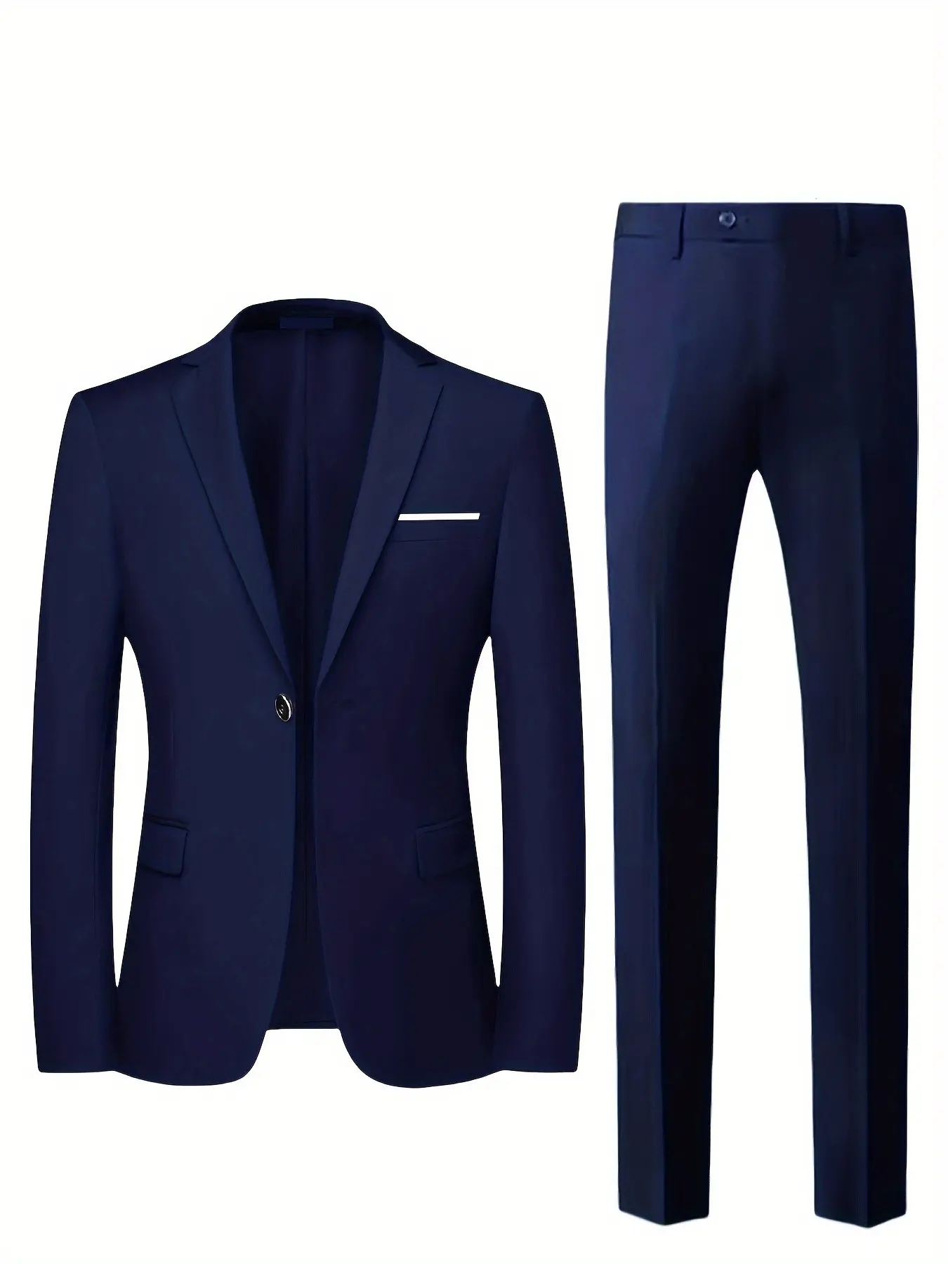 [Elitefit]Men's Formal Suit Two-Piece Set, Single Button Long Sleeve Blazer and Pants, Suitable for Interviews, Business Professional Occasions, and Daily Casual Parties, Business Attire Clothes, Menswear