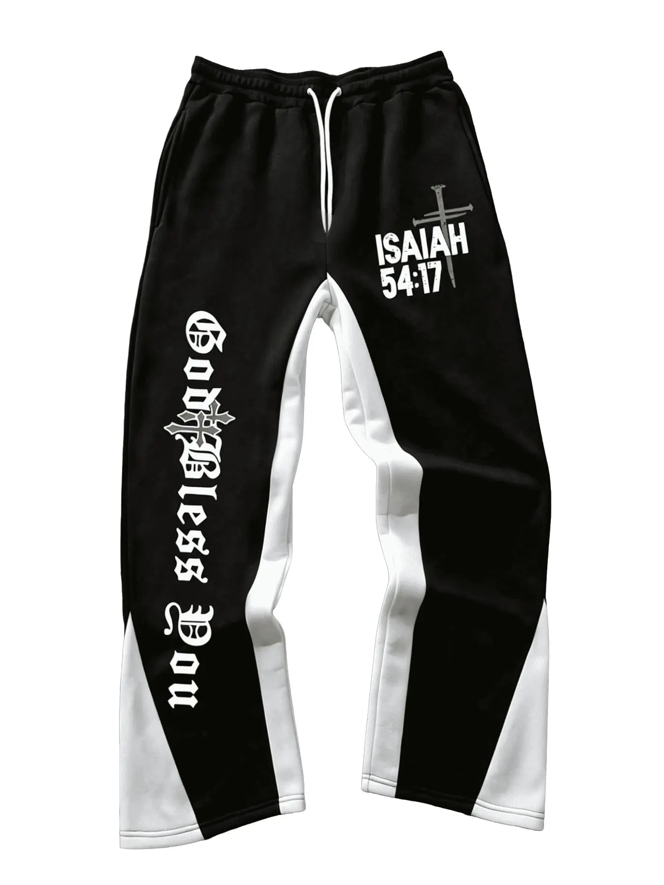 Men's Gothic Style Flared Trousers, Art Print Slim Fit, Breathable Polyester, Streetwear, Casual, Durable, Fashionable