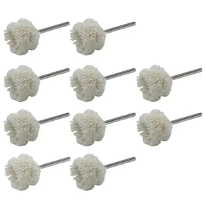 10PCS Polishing Buffing Wheel Set 1/8 Inch Shank Cotton Buffing Kit Silver Polishing Tools Watch Buffing Wheels Jewelry Polishing Kit
