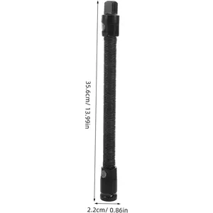 350mm 1/2 Inch Flexible Socket Extension Bar Bendable Elastic Joint Ratchet Drive Extension Connector Hard To Reach Space Accessory Hand Repair Tool For Car Motorcycle Garage DIY Auto Mechanic Tire Bolt Fastening Maintenance Work