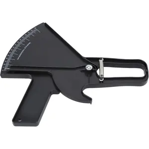 Body Fat Caliper Professional Double Spring Body Measurement Tape for Measurement Black ZFC06