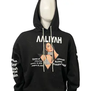 Aaliyah Rhinestone Hoodie Pullover