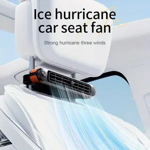 Portable USB Car Seat Cooling Fan, 3 Speeds, Turbo Fan, Silent Operation, Compact Design, Suitable for Vans, Trucks, Cars