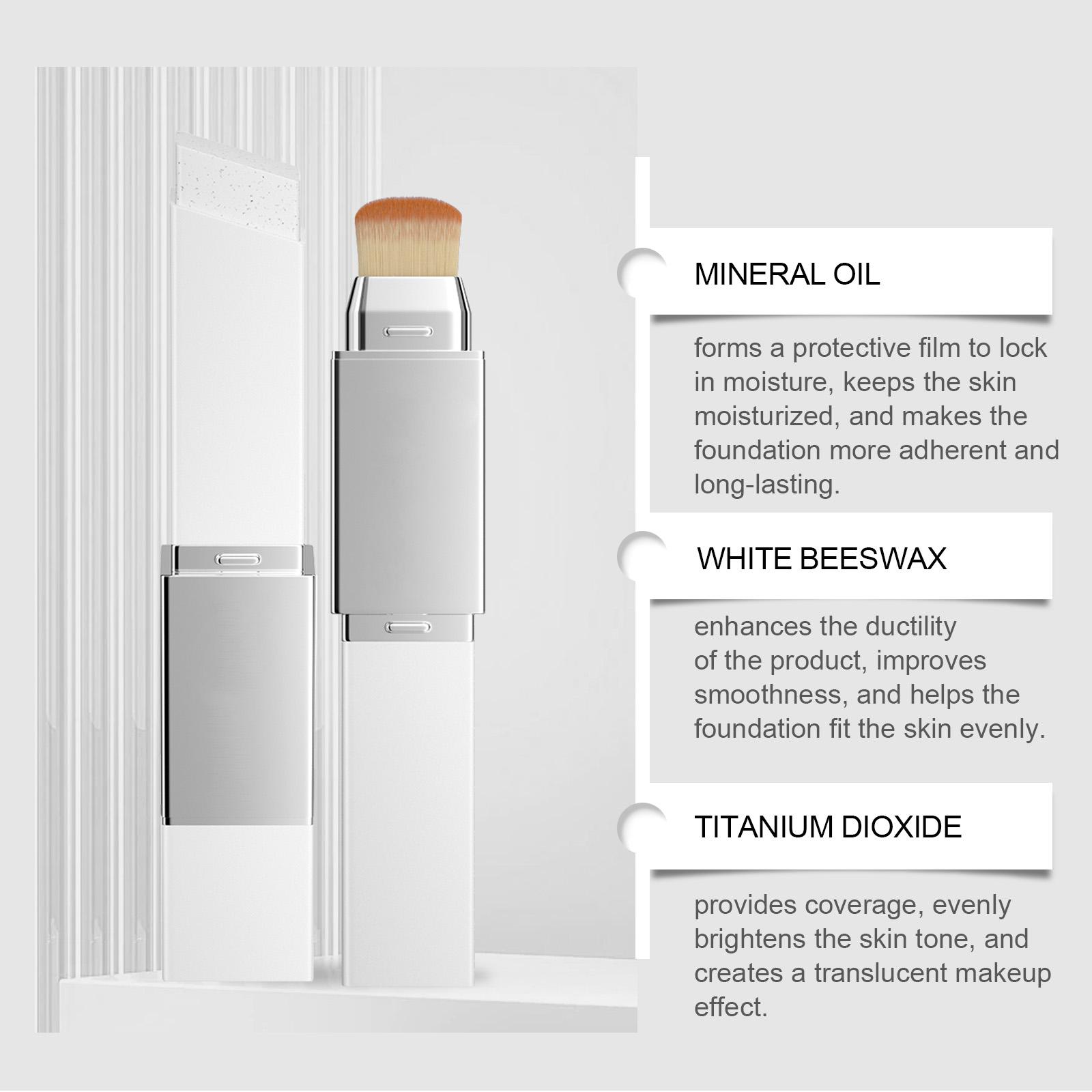 This Two-In-One Color-Changing Foundation Stick Features A Natural Color, A Light Texture, A Matte Finish, And A Clear And Transparent Finish. It Is Suitable For Daily Makeup Use