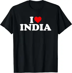 100%cotton I Love India - Heart T-Shirt