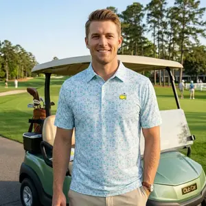 Masters 2026 Golf Polo – Unisex PGA Print Shirt with Fun, Laid - Black Style for Everyday Wear