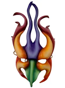 Tall Purple Horned Mask