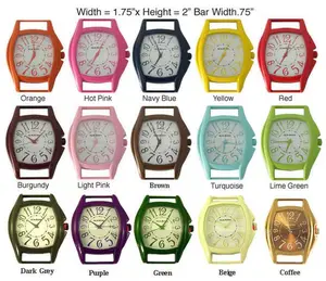 New Solid Bar Ribbon Watch Face - Large - Painted - Mix Color Lot