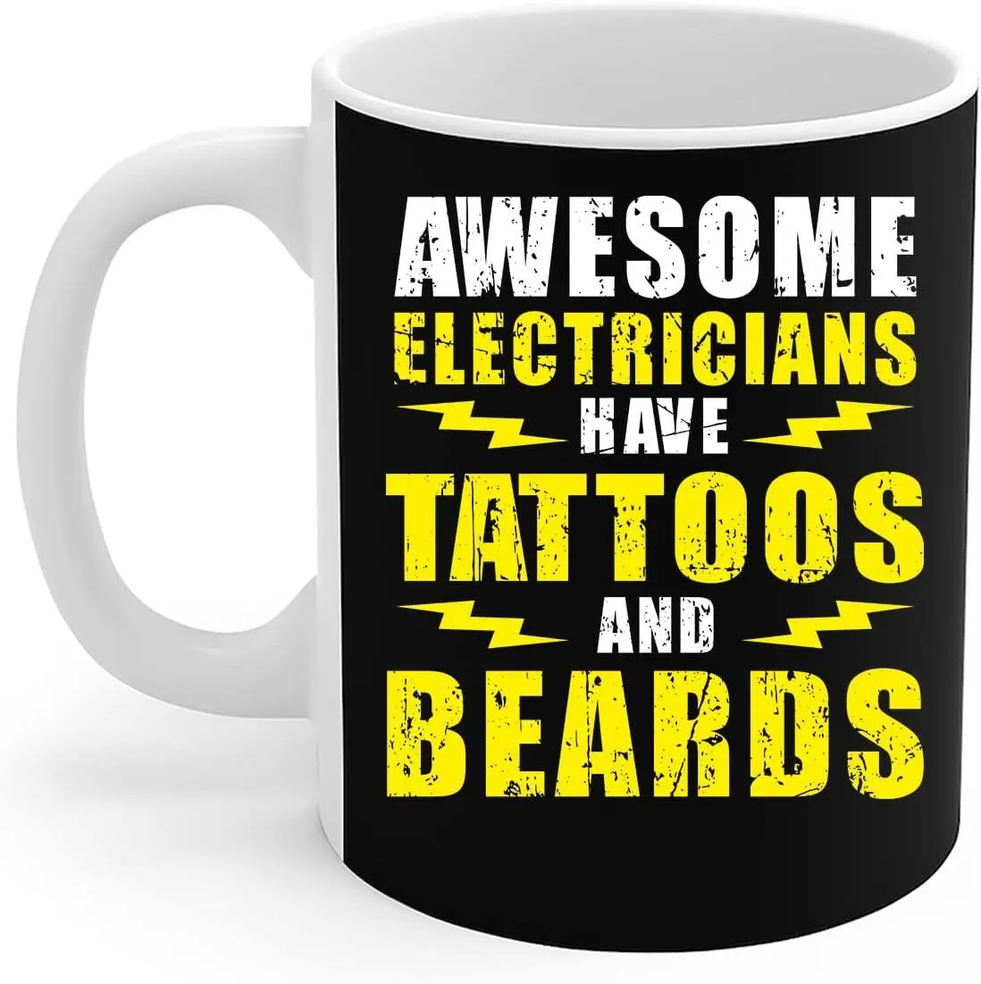 Electrician Mug Vintage Awesome Electricians Have Tattoos And Beards Gift Coffee Mug 11oz