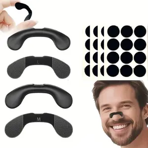New Sleep Snore Stopper Set, Includes Silicone Nose Clips & 30 Velcro Straps, Physical Aid for Lowering Snoring Sound During Sleep