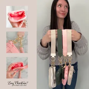 Tassel Zipper Wristlet Wallet with Clear ID Slot