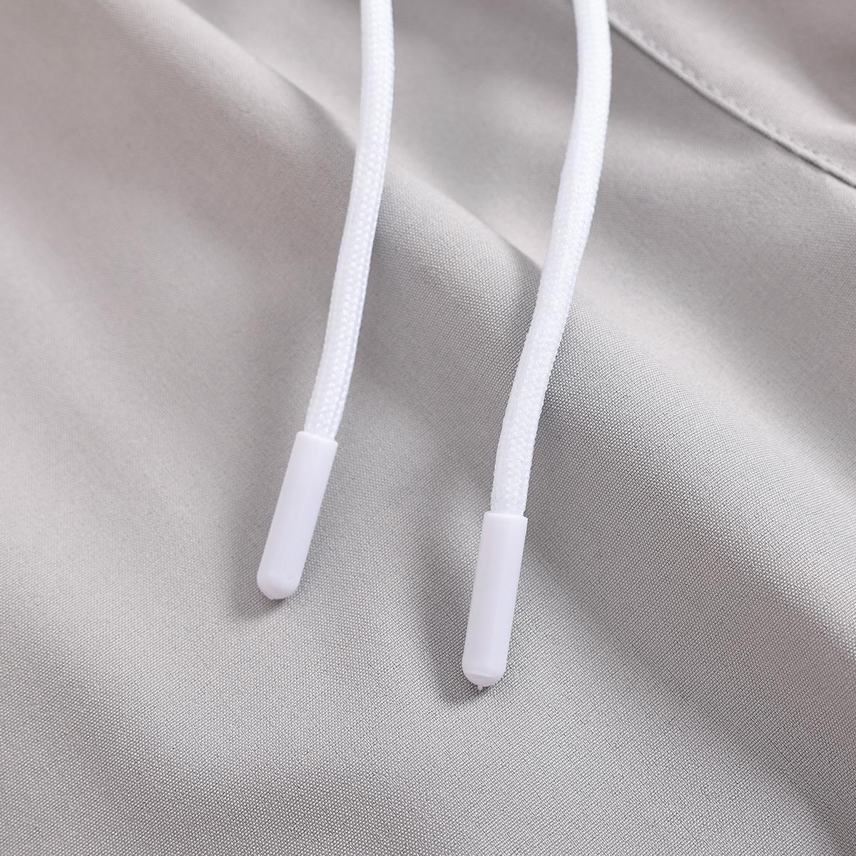 5-piece set of quick-drying and comfortable shorts, men's casual non-elastic elastic waist drawstring shorts with zipped pockets, suitable for summer gym workouts and training.