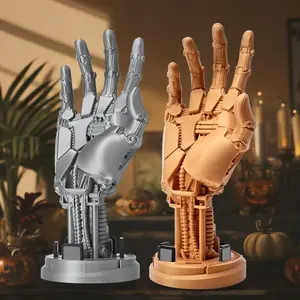 Creative Mechanical Hand Design Game Controller Holder with Card Slot, 3D Printed Desktop Game Controller Stand, Desktop Decoration for Home & Office