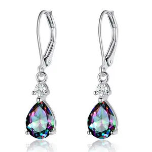 Light Luxury Water Drop Zircon Earrings for Women