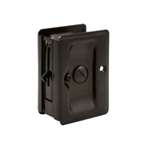 212 MAIN Heavy Duty Adjustable Privacy Pocket Lock - 3.25x2.25 in. Oil Rubbed Bronze, Solid Brass Finish, Includes Bolts for Motorcycle Locks & Security