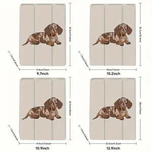 Sausage dog pattern, with adjustable stand and pen slot, foldable anti slip TPU protective cover, suitable for Samsung, iPad mini, iPad Air, iPad Pro/iPad 10th generation, 11th generation and other series of iPad protective covers