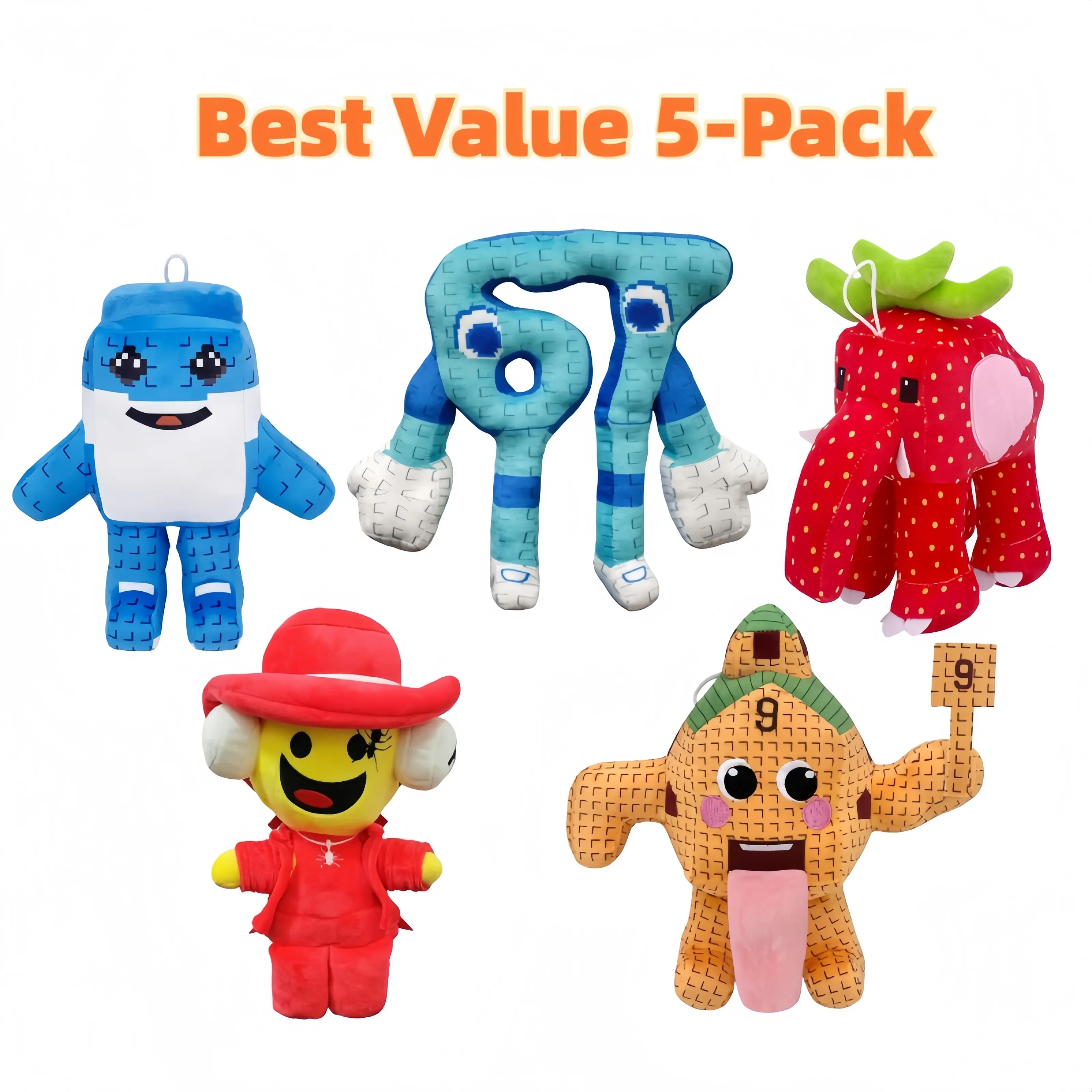 Viral 5Pcs Steal a Brainrot Plush Set. Funny Strawberry Elephant Blue 67 Stuffed Animal Toy Bundle. Cute Cozy Room Desk Decor. Hilarious Birthday Gag Gift Graduation Summer Camp Gen Z SummerWins DealsForYouDays 2026.