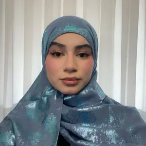 Metallic Chiffon Hijabs - Sparkling Design for Stylish Wear