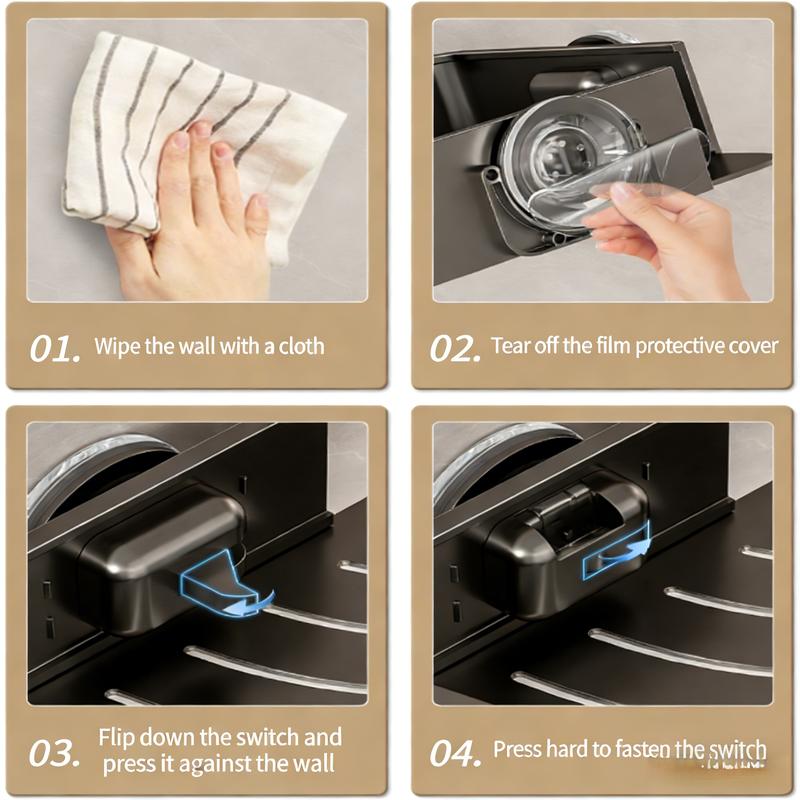 1/2-Pack Aluminum Gun Gray Triangular Suction Cup Shower Caddy, 1/2-Tier Corner Shelves Shower Storage Rack, Drill Free Wall Mount Shower Organizer, 40lbs Load Capacity Bathroom Accessories Towels Hook Toiletries