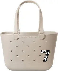 Soccer Number Bogg Charm - Black & White Football Design for Bogg Bags & Stanley Toppers - Perfect Gift for Women Sports Accessories