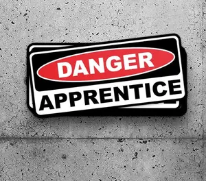 Danger Apprentice Sticker, Lineman Sticker ,Hard Hat Stickers, Hard Hat Stickers For Men