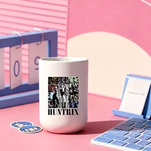 1pc mouthwash cup, cartoon pattern printing, durable bathroom toothbrush cup, wash cup, toothbrush holder, bathroom storage, bathroom water cup, brushing cup, Christmas Valentine's Day gift for students back to school (only cups are sold)